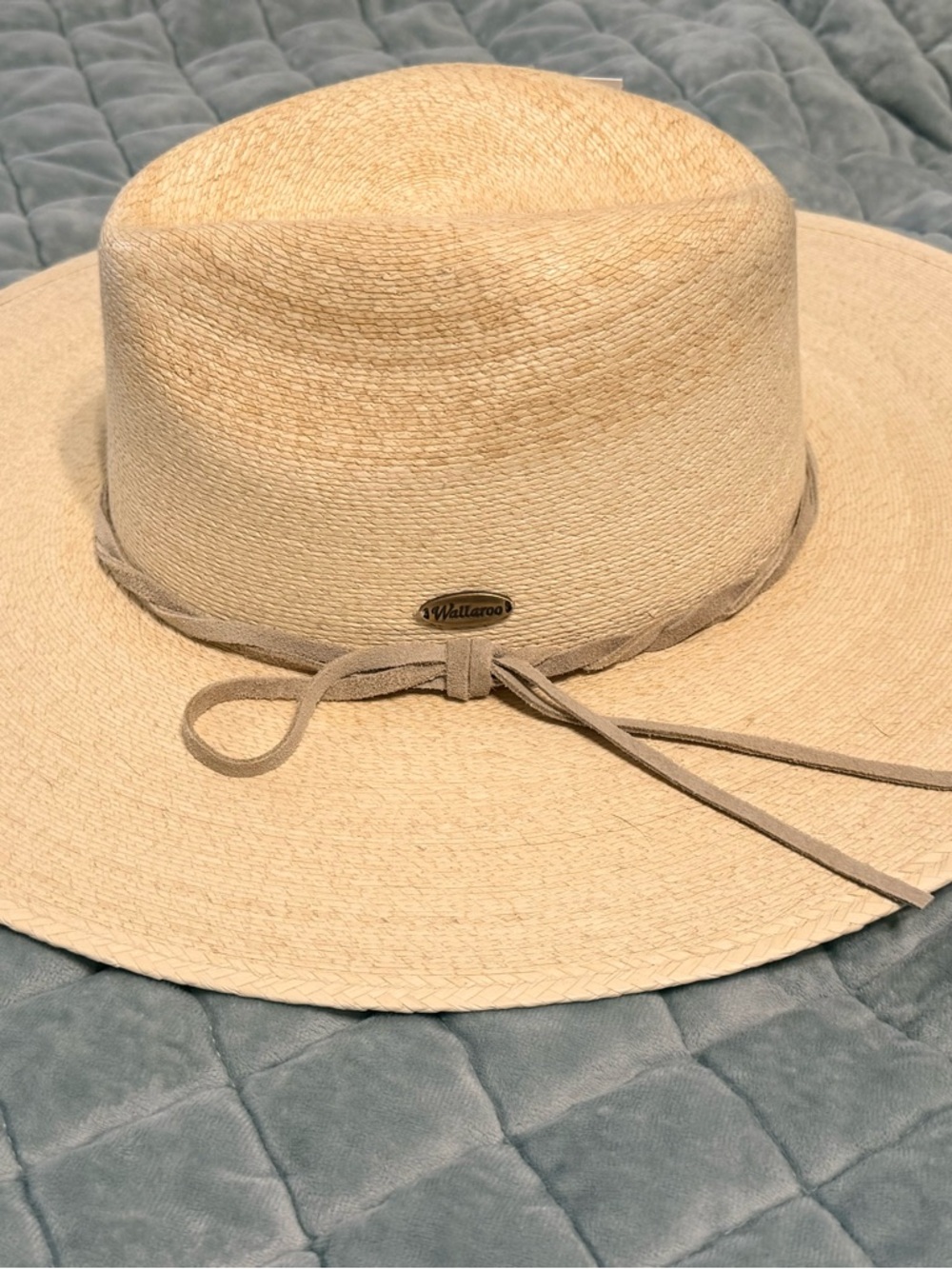 Wallaroo Natural Straw Sun Hat with Tie